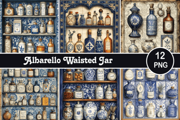 Albarello Waisted Jar: Elevating Digital Design with Historical Elegance