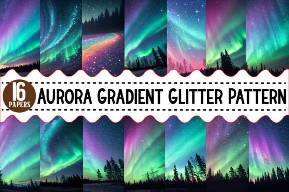 Aurora Gradient Glitter Pattern Design Guide