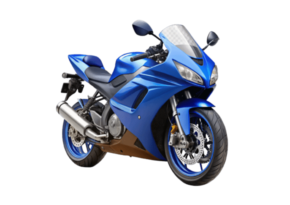 Blue Sports Bike Motorcycle Clipart PNG: Elevate Your Designs with High-Quality Transparent Graphics