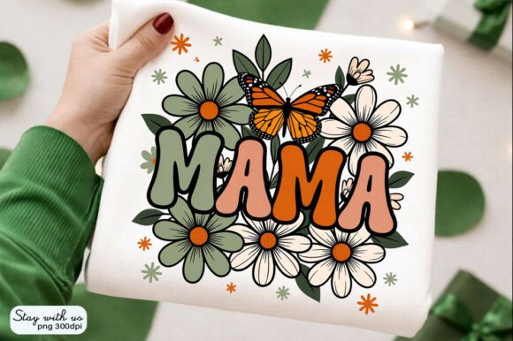 Elevating Digital Design with the Floral Mama PNG and Mothers Day Faux Yarn Aesthetic