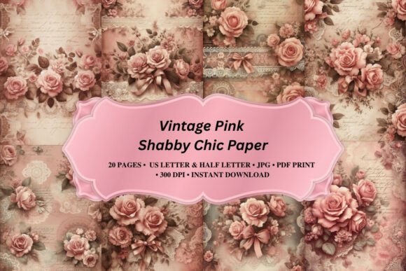 Embracing Nostalgia: The Strategic Appeal of Vintage Pink Shabby Chic Paper in Modern Creative Workflows