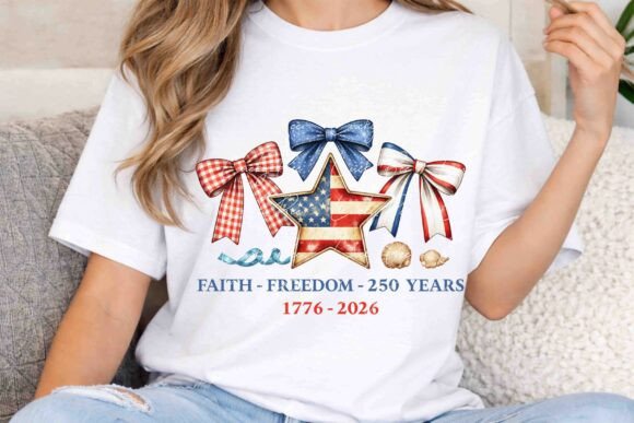 Faith Freedom 250 Years PNG Design