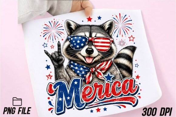 Merica Raccoon Patriotic PNG: Elevating Creative Projects with High-Resolution Digital Art