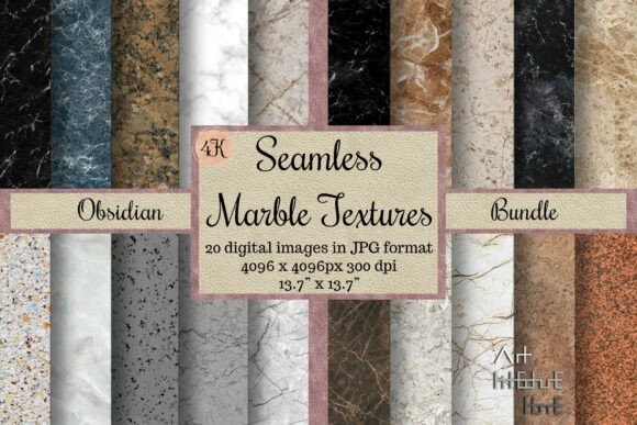 Obsidian 4K Marble Textures for Design