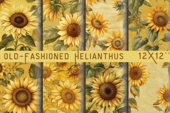 Old-Fashioned Helianthus Weaving Backdrop