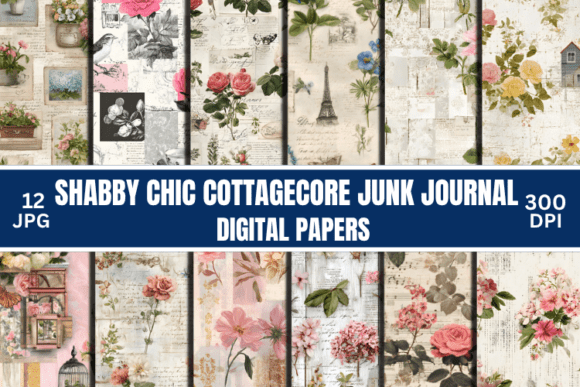 Shabby Chic Cottagecore Junk Journal: Blending Nostalgia with Modern Digital Design