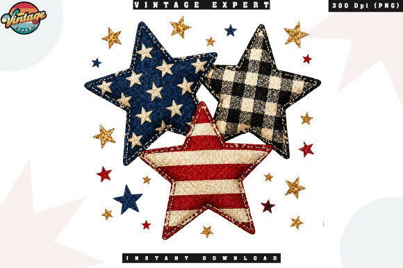 Strategic Branding with the American Flag Stars Patchwork Rustic PNG