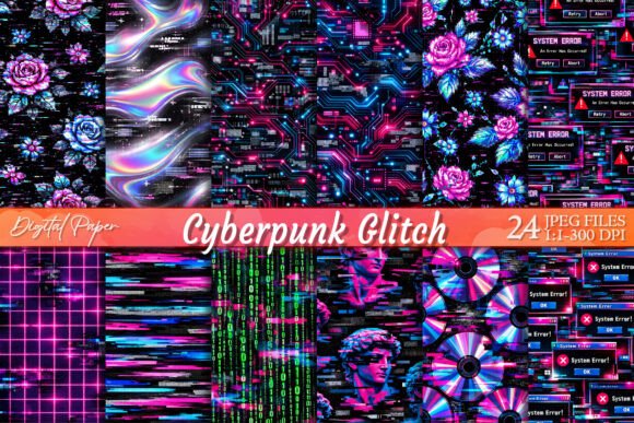 Strategic Visual Positioning with Y2K Cyberpunk Glitch Digital Paper