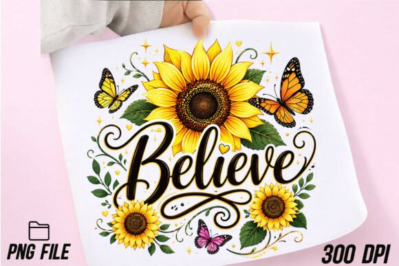 Unlocking Creativity with Believe Sunflower PNG Butterfly Inspirational Designs