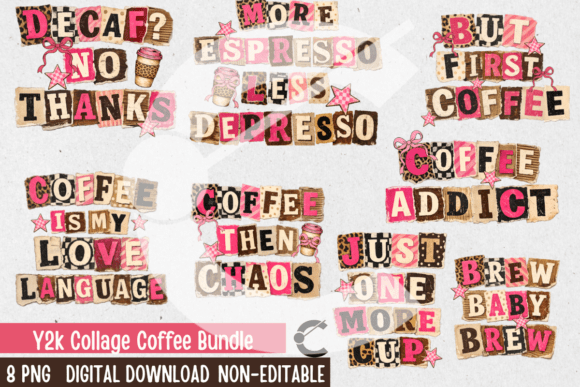 Y2K Scrapbook Collage Coffee Lover: A Guide to Using Trendy Digital Assets in Modern Design